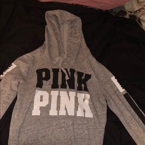 pink hoodie